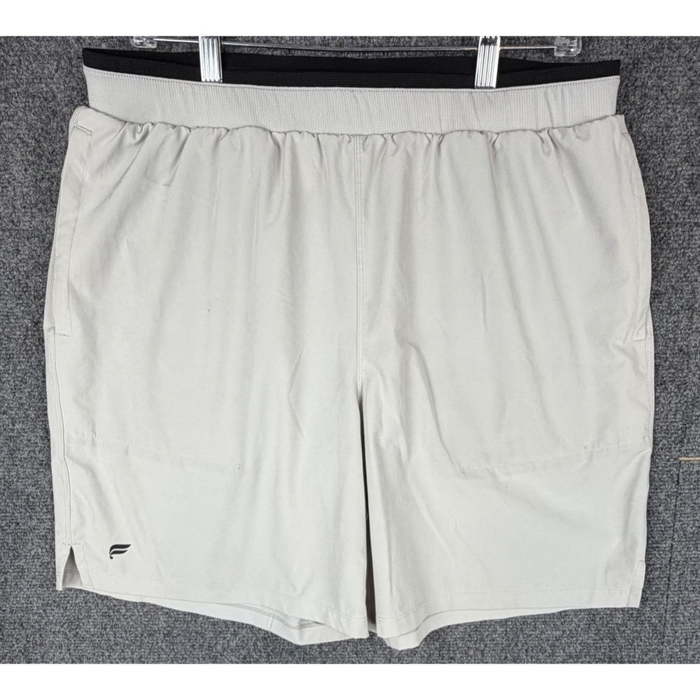 Fabletics Shorts Mens XL The Fundamental II Lined Gym Workout Athletic 7" Gray